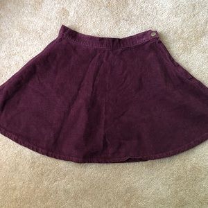American Apparel Burgundy Corduroy Skirt